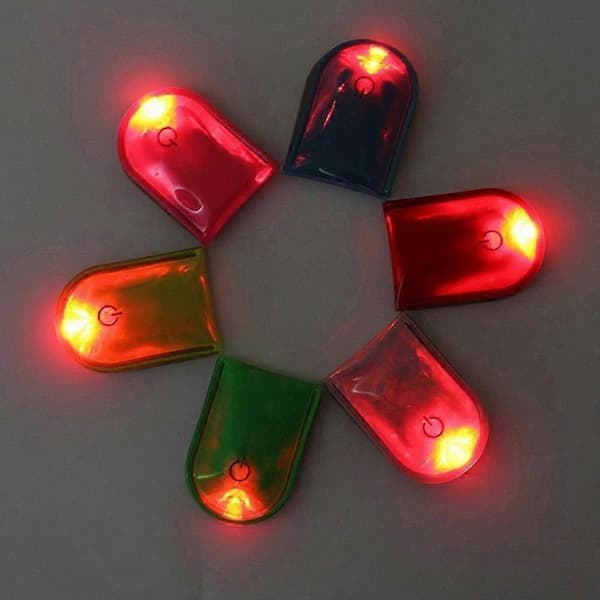 10 st magnetiska LED-klämlampor för nattsäkerhetsvarning, fluorescerande grön