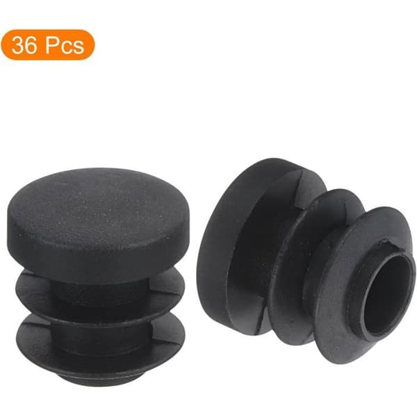 Møbelbenshætter - 36 Stykker - Sort PE Plast - 16mm Anti-Skrid Beskyttelse - Til C
