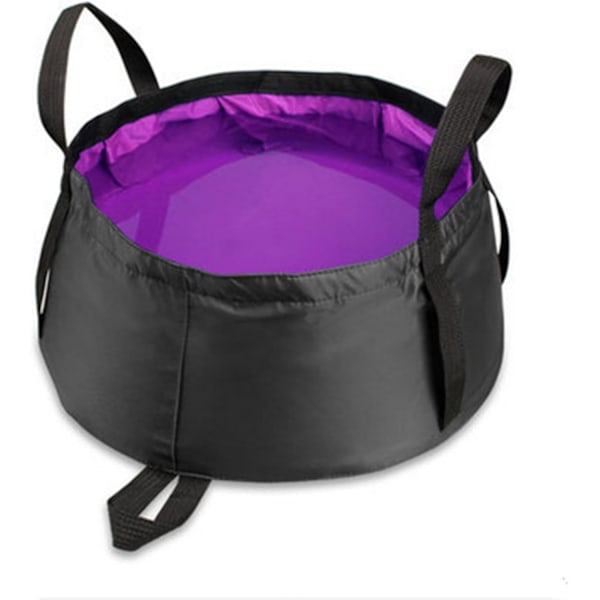 Multifunktionell hopfällbar bärbar rese- och utomhusvask, hopfällbar hink, hopfällbar vask med praktisk bärväska (Grön) Purple