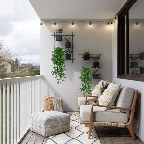 2 stk kunstig eføy klatreplante, kunstig hengende planter
