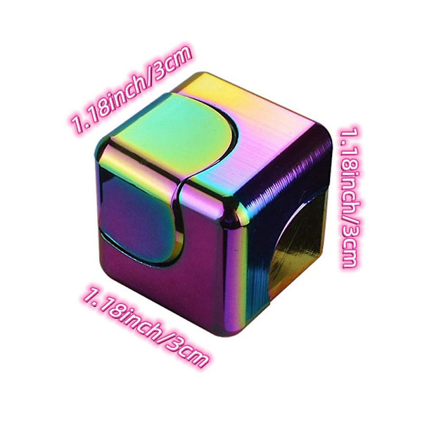 Kvadratisk Spindetop Terning Cube Afstressende Anti-angst Fingertip Legetøj Hånd Fidgets Spinner Tidlig Læringslegetøj Gave