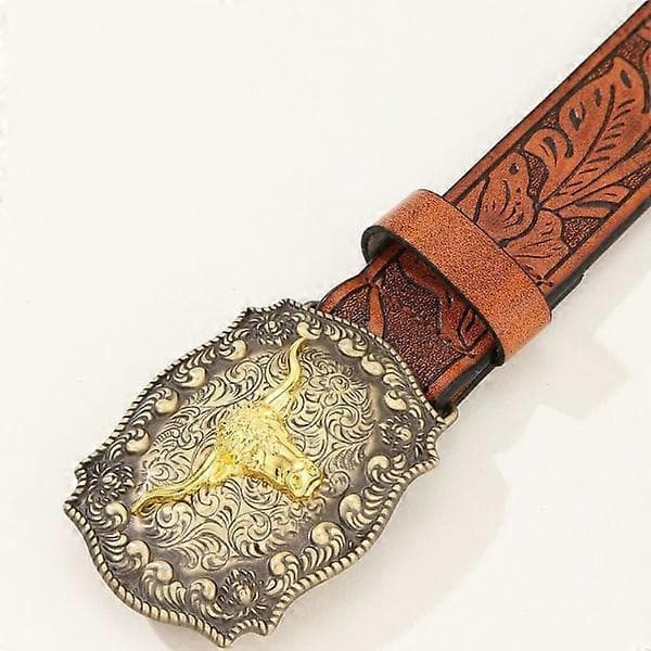 Västerländskt cowboybältesspänne, herrbälte 125cm