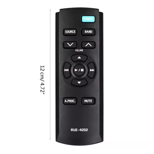 Letvægts fjernbetjening til ALPINE bilafspiller RUE4202 CDXA08 receiver kontrol fuld funktionalitet lang gearkasse