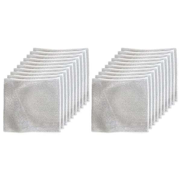 20x Grå Multifunktionella Metalltrådsdiskdukar Premium Nylon