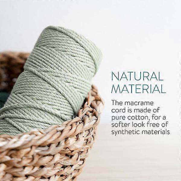 rækker Macrame Garn, Macrame Reb 3mm X 100m Naturlig Macrame Co