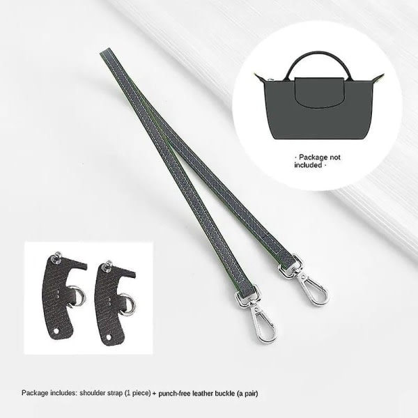Axelrem för Longchamp Väska Transformations-tillbehör Fri stansning för miniväska Axelrem miniväska Grey-65CM