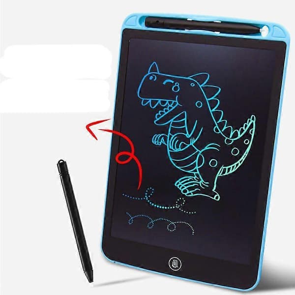 12-tommers LCD tegnetavle til børn, skrive- og tegnetablet, computer, sletbar notesblok, graffiti-tavle til børn og voksne Blue