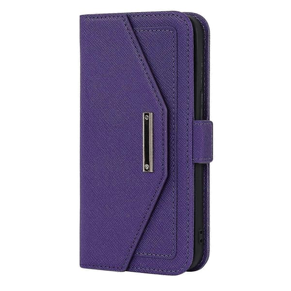 Lanyard Läderfodral för iPhone 13 Pro Max Purple