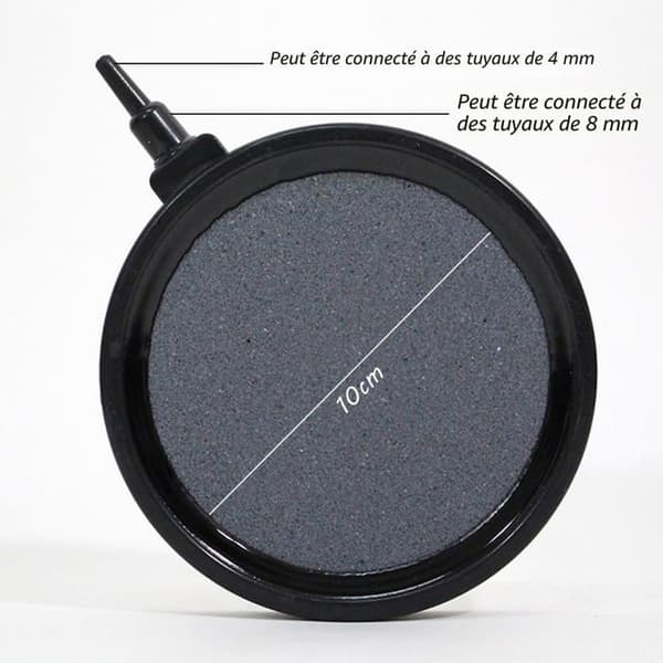 Boble Rock Disc - 1 enhed - Sintret sand - Iltspreder - Akvarium og Dam - 10x10cm