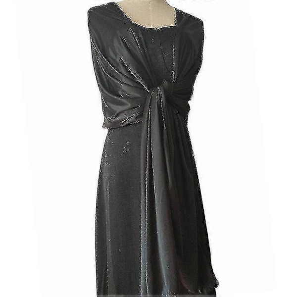 Sjal Kjoler Kveldsfest Wrap Bryllup Sateng Ren Farge Cape Skuldertrekk Boleroer Light Silver