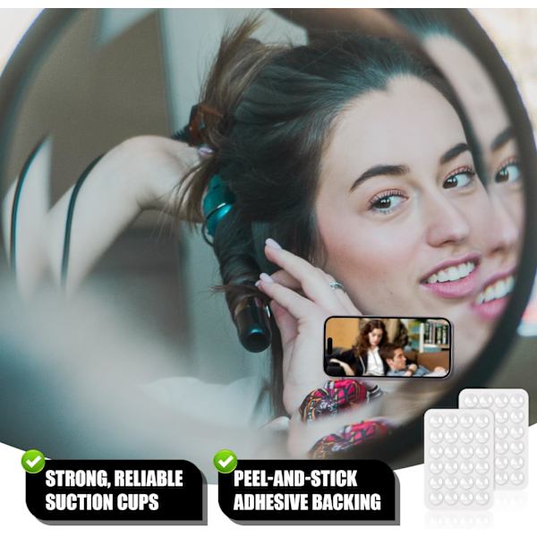 5 stk. Silikon Suttekopper Telefonholdere, Multifunktionel Telefon Suttekopper Montering til Bil Telefon Mini Suttekopper Mat Suttekopper Telefon Case Klæbemiddel White