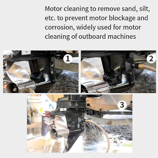 Udenbordsmotor Spuleapparat Bådrengøring Motor Marine Værktøj Vand Sæt Ører Flow Bootsmotor Dobbelt Oh