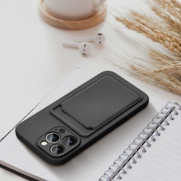 iPhone 13 Pro Max -kotelo Forcell Korttikotelo - Musta