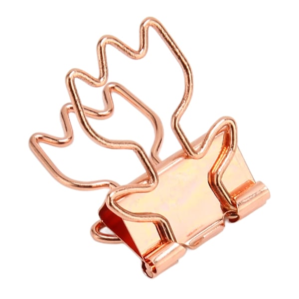 100 st roséguld ihåliga pappersklämmor, rostfria pappersklämmor, metallpappersfästen blomform ihålig brevklämma