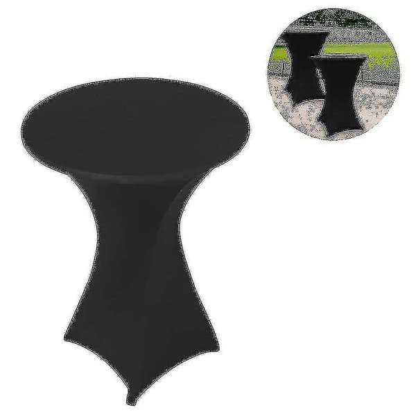 Cocktail Rund Spandex Bordovertræk, firevejs Stretch, sort, 80x110cm white