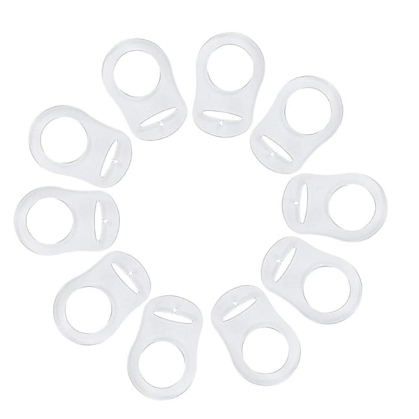 10 soft silicone button Mam Ring Dummy Pacifier Holder Clip