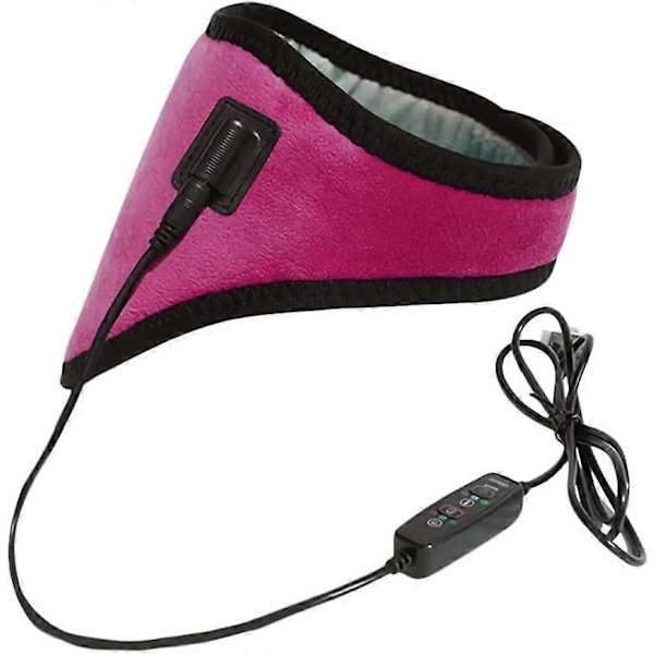Elektrisk Opvarmet Nakkestøtte USB Opvarmet Wrap Til Smertelindring Lindre Cervikal Træthed Terapi Varmt Kompres pink