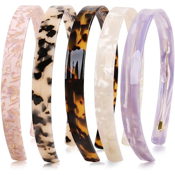 Plastskallhodeband Enkelt Grunnleggende Hodebånd Sklisikkert Hårsløyfe Hårde Tenner Hodebånd Sterkt Hold Hodebånd Lys Leopard