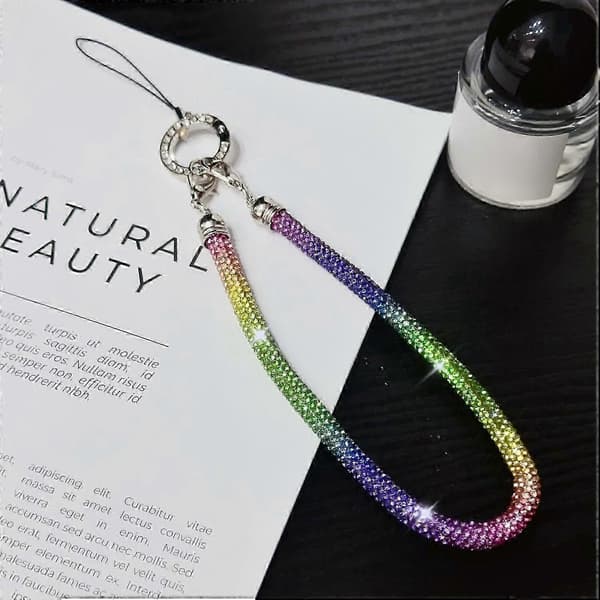 Telefon Håndleddsstropp Skinnende Rhinestone Dekor Håndstropp Lanyard, Lengde: 25cm Multicolor Style H