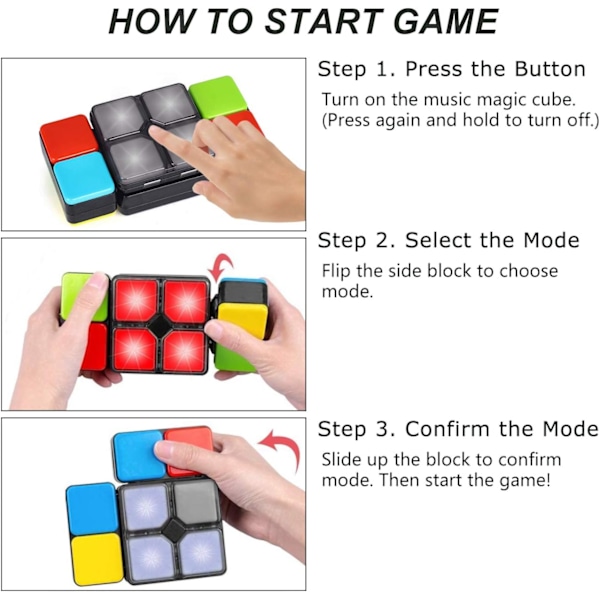 Musikalsk Rubiks Cube Spil, Nyt Elektronisk Puslespil, Rejsespil, Legetøj til Børn