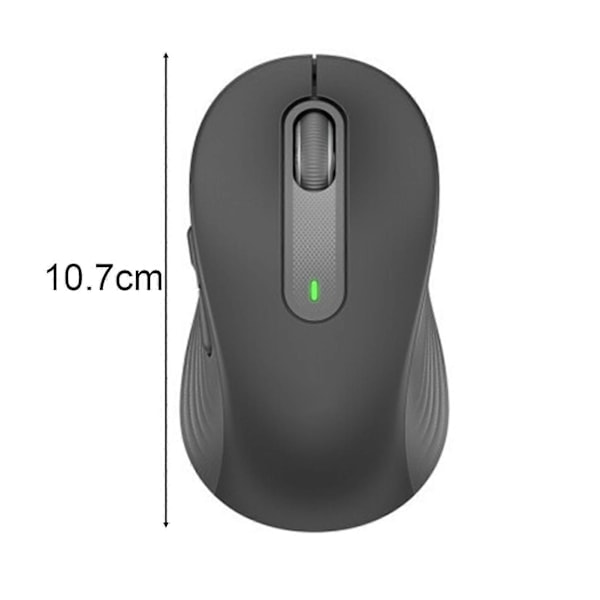 M650 Trådlös Mus 2.4GHz Bluetooth-kompatibel Dubbla Lägen Ergonomisk DPI Justerbar Tyst Mini Lätt Universal Sladdlös Dator Kontorsmus PC Black