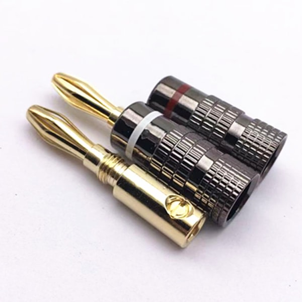 INF Bananpluggar guldpläterade 4 mm 16-pack