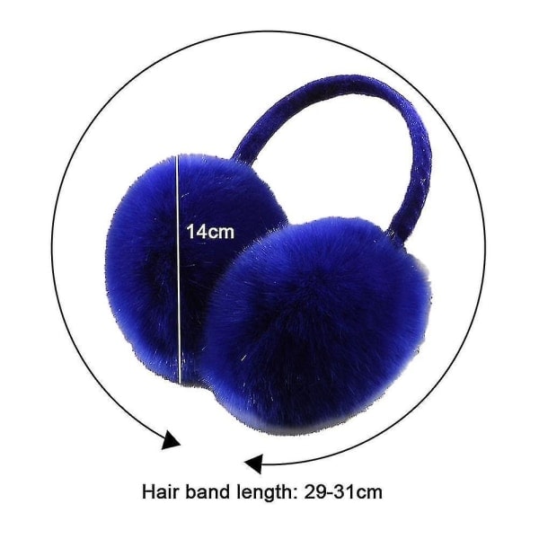 Fashionabla, enkel Unisex Varma Fuskpäls Vinter Öronmuffar Vikbara Öronvärmare Blue