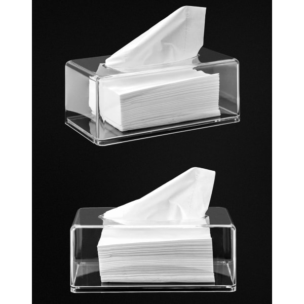 Akryl servietbeholder, servietholder, servietdispenser, transparent, placeres i soveværelset, badeværelset, stuen