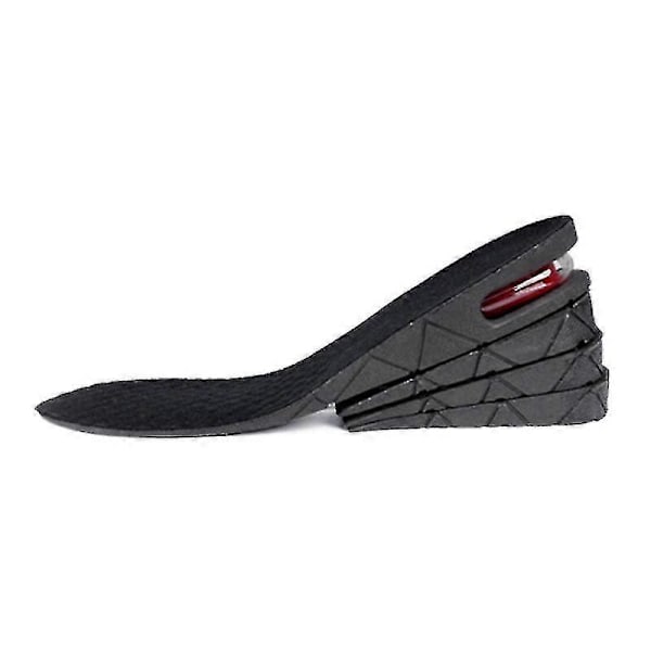 Unisex 3cm 5cm 7cm eller 9cm Hælhøyde Økende Sko Løft Innersåle Innlegg (Svart) 1 Layer(3cm)