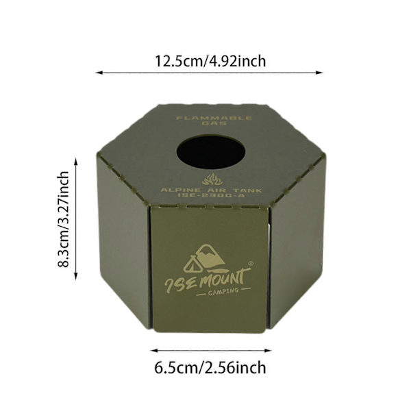 Gasdåsebeskyttelse Solid Gasbeholder Beskyttelsesdæksel Gasflaske Dæksel Sort Green 12.5cmx8.3cm