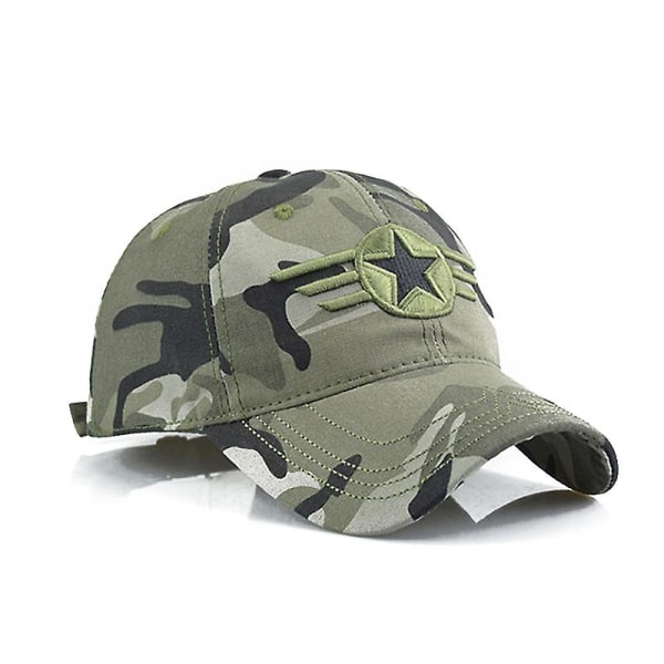 Män Baseball Hat Militarys Training Army Camouflage Cap Utomhus Camping Vandring Solhatt