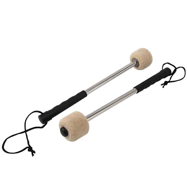2 st Bastrumma Klubba Filt Huvud Slagverk Klubbor Timpani Pinnar
