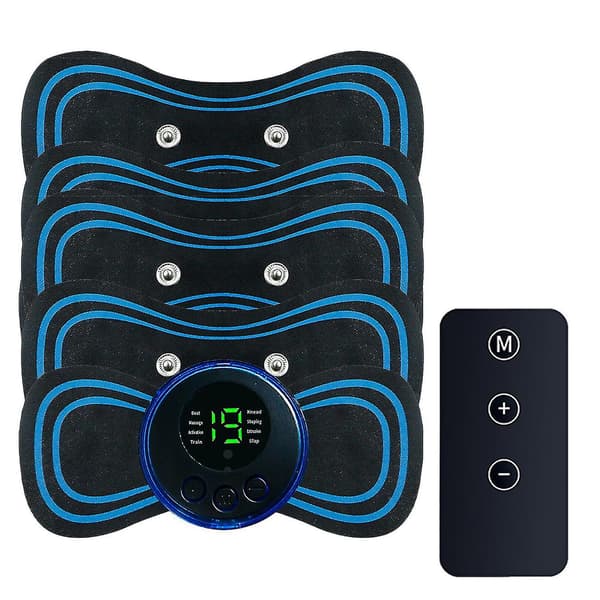 Microström Ems Mini Massageenhet, Ems Bioelektrisk Akupunkturpunktsmassagematta, Ems Lymfdränage with 5 Patch and remote