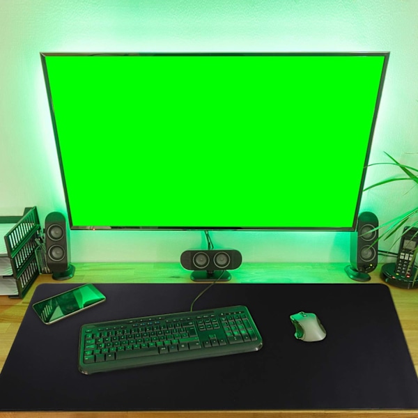 Gaming Mouse Mat Desk Office Mouse Pad Stor Størrelse Behagelig Mousepad med Glat Kludoverflade, Forbedret Præcision og Hastighed 80x40 Black