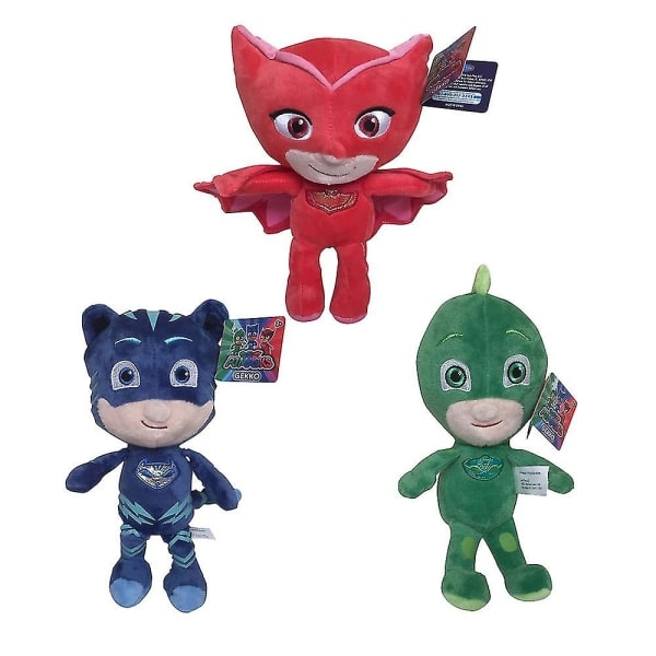 PJ Masks Gekko Catboy Owl Romeo Plysdukke Legetøj Udstoppede Børn Gave Mini Udstoppede Figur Legetøj