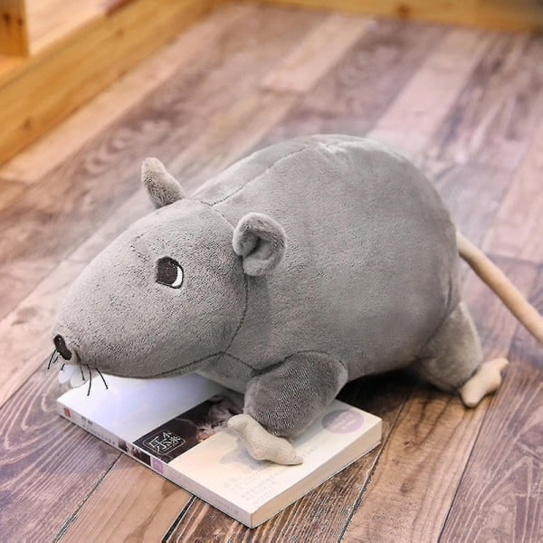 Simulerad 3D Mus Råtta Djur Mjuk Plyschdocka Leksak Soffa Dekoration Nyårsgåva Grey