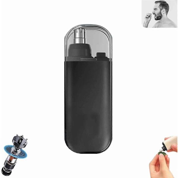 2024 Cleanlook Bærbar Nesehårstrimmer, Cleanlook Nesehårstrimmer UK black