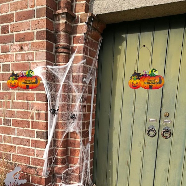 Halloween-koristeet, Halloween-puinen riippuva kyltti Kurpitsa-keskipisteet Boo-koriste juhliin ja illalliseen Halloween