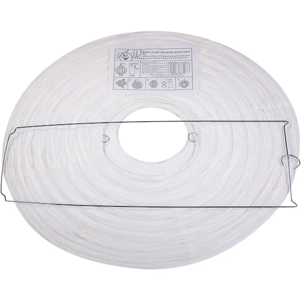 10 stk. Papirlangerner Hvide Runde Papirlangerner, Bryllup Have Bryllupsfest Dekoration 16 inch