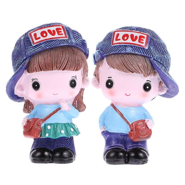 2pcs Adorable Couple Doll Home Ornament Creative Valentine's Day Gifts