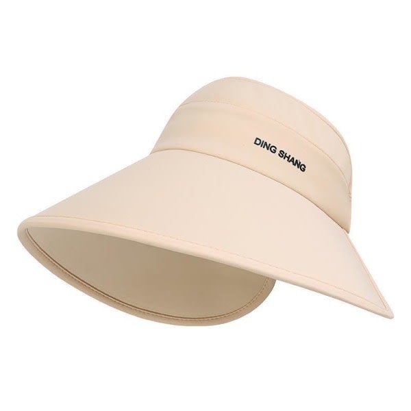 Foldbar capsolhatt solhatt dame sommer solhatt med stor brem laget av is - black