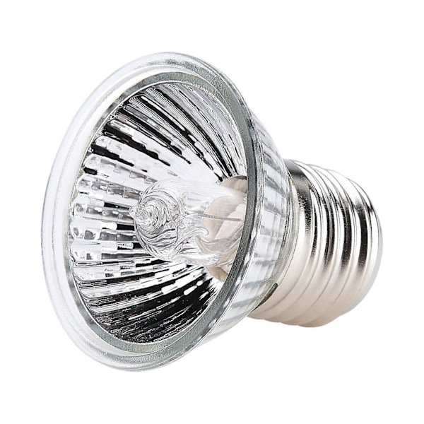 Reptil Lampe med UVB + UVA, Clip-on Keramisk Holder til Skildpadde Solbadning og Opvarmning, Firben Belysning White 75W