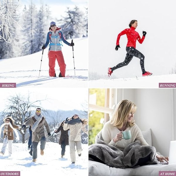 5 par vinter andningsbara tjocka ullstrumpor