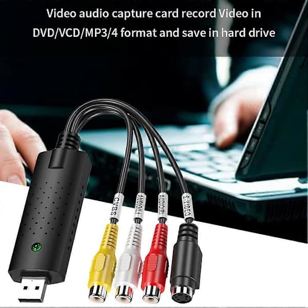 USB VHS Video Capture Converter til Digital DVD Opptaker DVD Overføring Video Capture for Windows, USB Videokort
