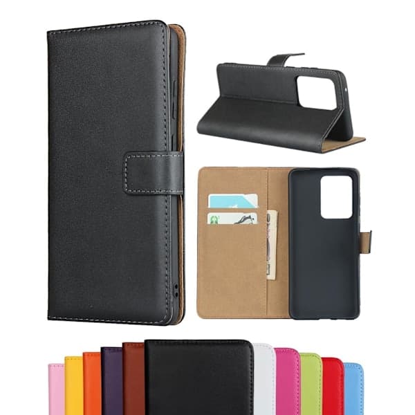 Samsung S20 Ultra - Ægte Læder Wallet Case Yellow