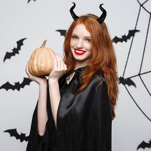 Sort Pandebånd Sort Pandebånd Sort Pandebånd Horn Pandebånd Halloween Ondt Hårbånd Halloween Fest Cosplay