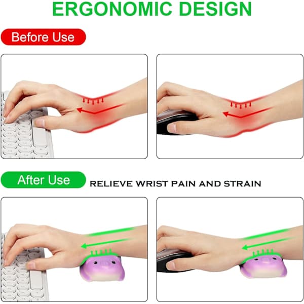 Lille håndledsstøtte musemåtte Mini tegneserie gris Ergonomisk musemåtte Sød dyre memory foam håndledsstøtte pude hvile pude smertelindring musemåtte