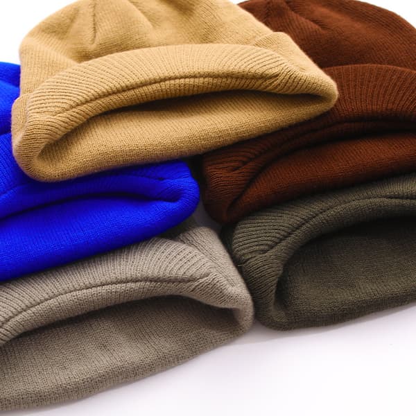 Solid Beanie / Beanie med Visir - Flere Farger Black