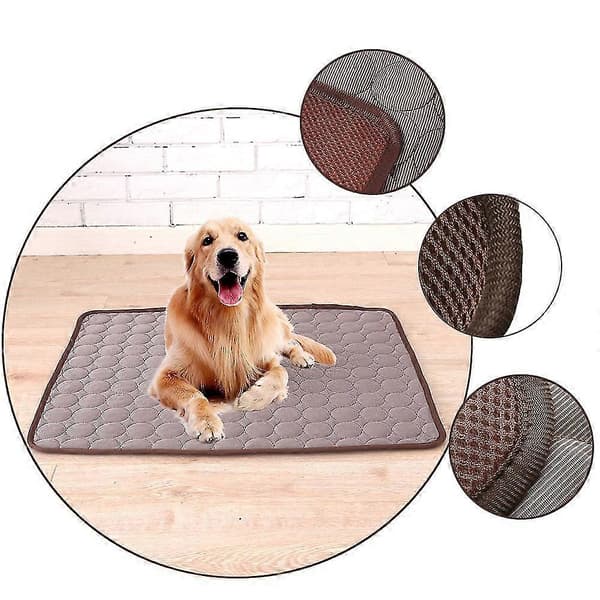 Kjølematte for hund, kjølematte for søvn, vaskbar kennel sofa seng kjøle teppe Coffee XL
