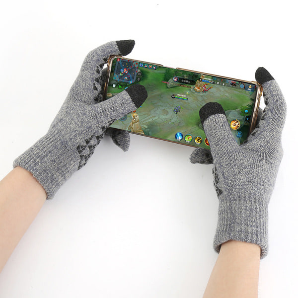 Varme Touch Handsker Vinter Handsker Grå/sort